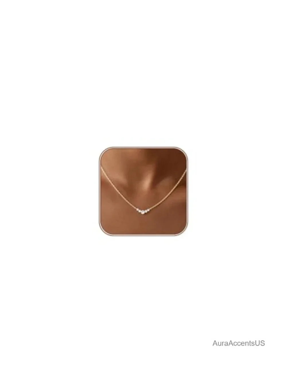 Cubic Zirconia Necklace for Women Adjustable Gold Plated Pendant 14k